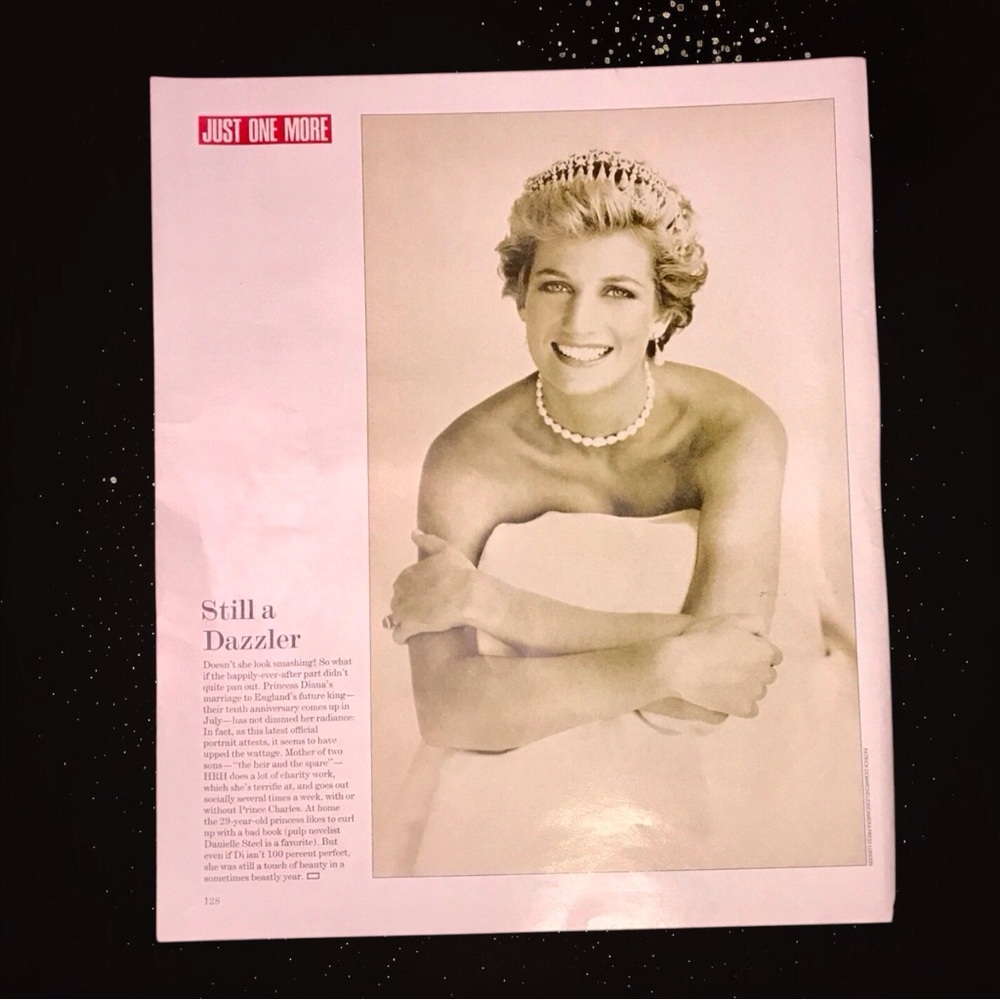 Vintage "Still A Dazzler" Princess Diana Advertising Print